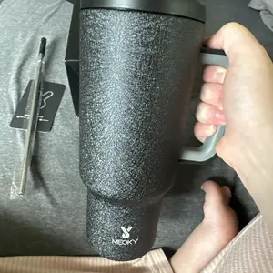 Product Review of 【Latest Style】 - Meoky 40oz Stay Hot Or Cold All DayStainless Steel Thermos Cup, Perfect For Car, Office & Travel, Large Capacity, Trendy Design, Valentine's Day gift Ready Glow-In-The-Dark White Marine Life, Insulated Mug Tumbler With Handle from H**y H**l