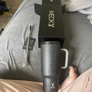 Product Review of 【Latest Style】 - Meoky 40oz Stay Hot Or Cold All DayStainless Steel Thermos Cup, Perfect For Car, Office & Travel, Large Capacity, Trendy Design, Valentine's Day gift Ready Glow-In-The-Dark White Marine Life, Insulated Mug Tumbler With Handle from H**y H**l