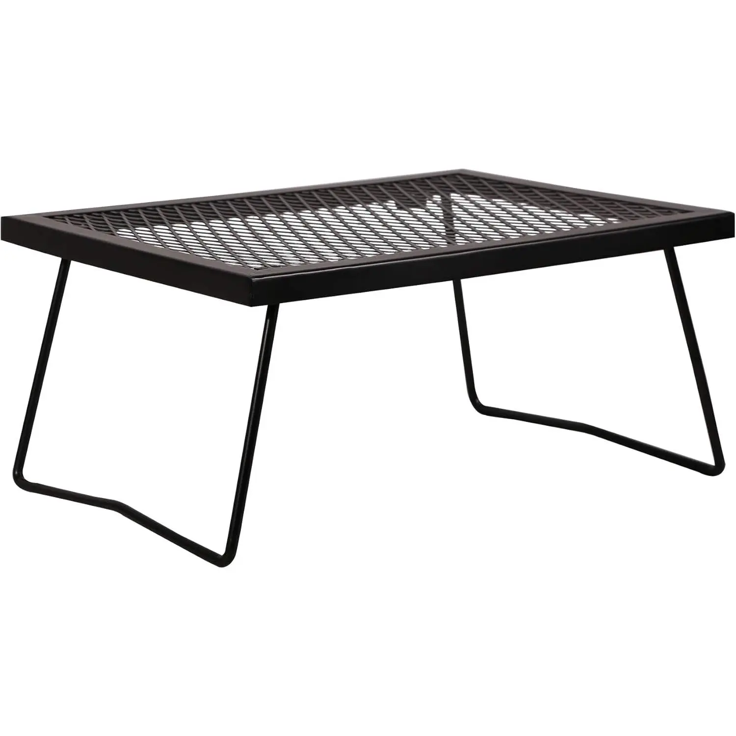 Foldable Heavy-Duty Steel Campfire Grill Grate, Portable Over-Fire Pit Cooking Rack for Outdoor Barbecues