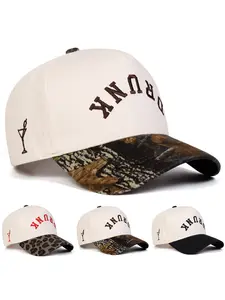 Unisex Drunk Letter Embroidered Baseball Cap, Adjustable Outdoor Sun Protection Hat, Casual Fitted Woven Fabric for Spring & Fall