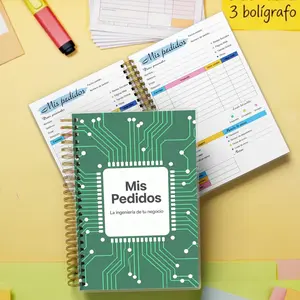Digital Business Journal - Online Store Record Book, Spiral-bound Diary, Used for Recording Daily Transactions, Customer Orders and Data Management Ledger (Spanish Version)