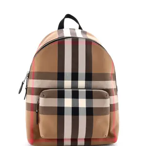 Pre-owned BURBERRY Canvas Plain Backpacks Jeff Backpack House Check Canvas Medium by Rebag