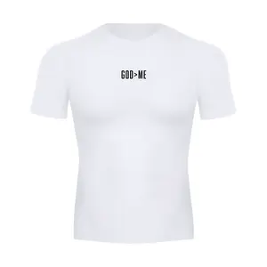 God>Me Short Sleeve White Compression Shirt