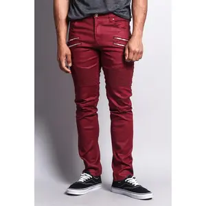 Coated Biker Jeans
