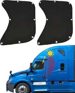 Semi Truck Side Window Sun Shade for Freightliner Volvo VNL International Trucks RV | Semi Truck Accessories, Sunshade UV Protection, Keep Interior Cool Vehicle Black