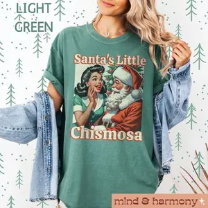 Chismosa Christmas Gift Comfort Shirt, Funny Holiday Chisme Tshirt Latina Mom Tee Navidad Party Top Hispanic Xmas Mexican Fiesta
