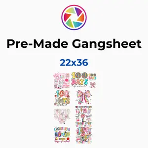 100 Days of School Gangsheet 22x36