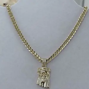 14K Gold Plated New Men's Pendant with Chain - Elegant Design for Men