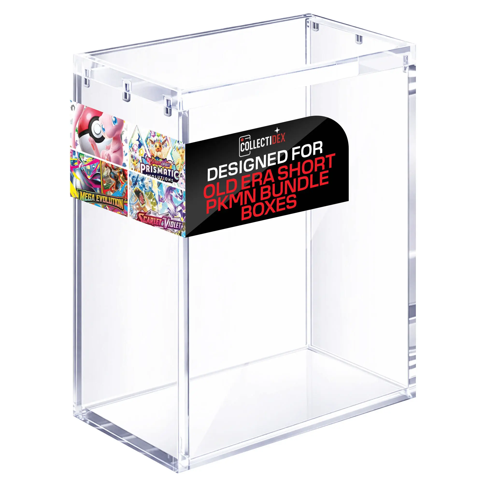 Acrylic PKMN Booster Short Bundle fits 2025 and Prior Bundles (Does NOT fit 2026 Tall Bunders - Perfect Order, Chaos Rising, Ascended Heroes)