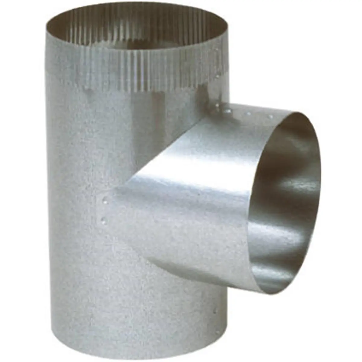 Imperial Manufacturing GV1822 3-in. 26 Gauge Galvanized Steel Straight Tee, Single Fitting for Plumbing Joints, Compatible with Metal Pipes (inches Measurement)