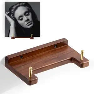 Plate Hangers for Wall Fit 6-16 Inch Plates, Wooden Decorative Plate Holder for Display, Wall Mount Vinyl Record Holder Display, Ideal for Displaying Picture Frames, Bowl, Artwork