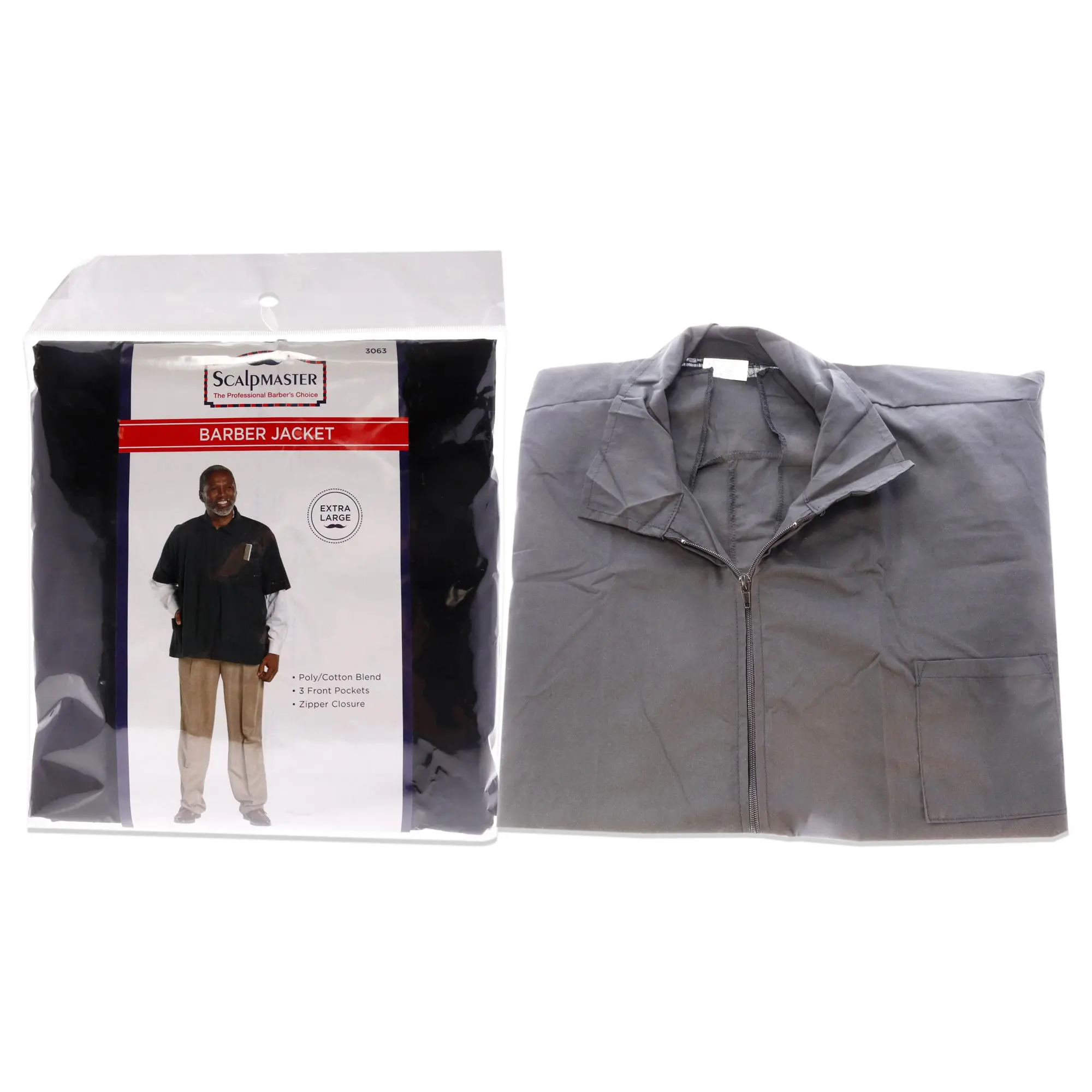 Nylon Barber Jacket - Black by Scalpmaster for Unisex - 1 Pc Jacket (XL)