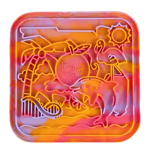 Happy Dingos Sunshine State of Mind – Florida-Themed Calming Lick Mat for Dogs, BPA-Free Silicone