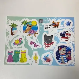 Summer Cats Sticker Sheet
