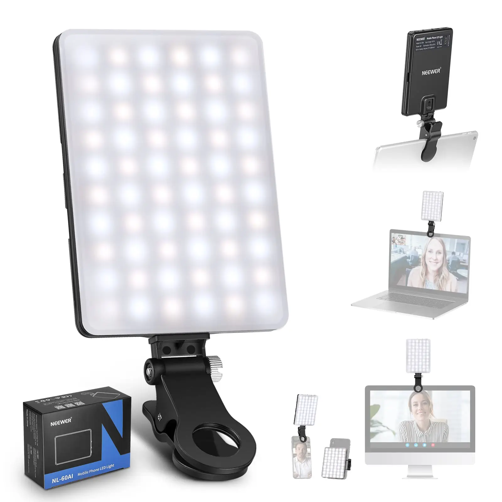 NEEWER BASICS NL-60AI Selfie Light with Phone Clip