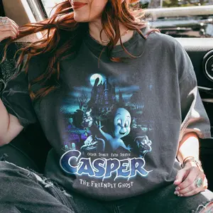 Comfort Colors Halloween Casper Graphic Tee, Funny Casper The Friendly Ghost Movie Trick Or Treat T-Shirt, Perfect Gift Idea for Both Men and Women