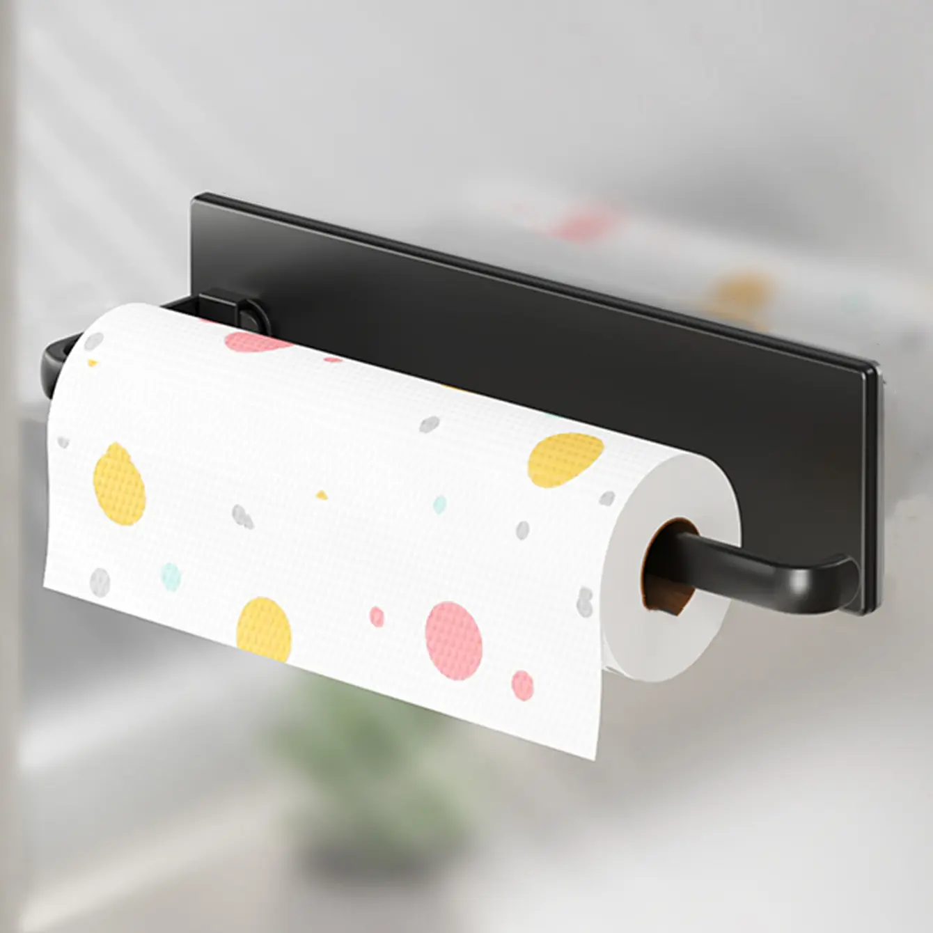 Multifunctional Kitchen Paper Towel Holder, Magnetic Self-Adhesive Wall Mount, Easy Installation, Modern Design, Kitchen Storage Accessories, Tissue Holder
