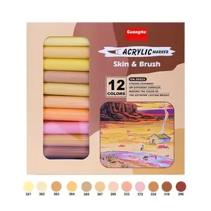 New Broad Spectrum Skin Tone Markers, Soft Tip Waterproof Graffiti Pens, DIY Scrapbooking Art Supplies, Acrylic Paint Marker Set