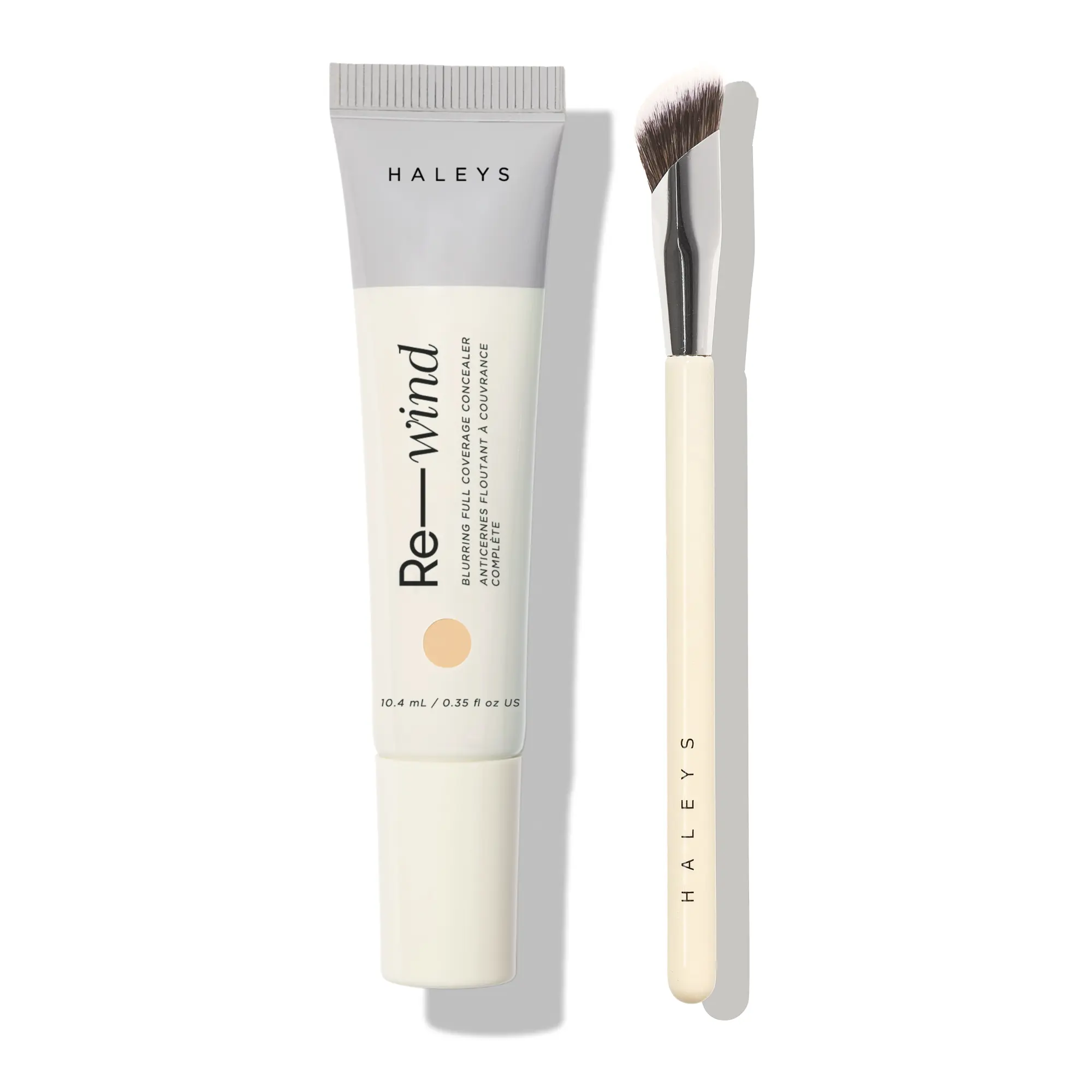 HALEYS Beauty Full Coverage Cream Concealer & Brush Set, Long-Lasting for All Skin Types, Available in Multiple Shades