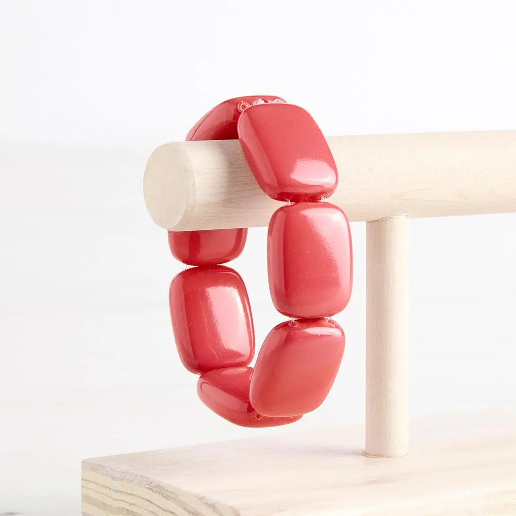 Coral Chicklet Cooling Bracelet