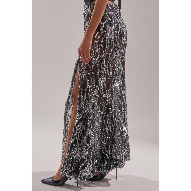 BEAUTIFUL SEQUIN MAXI SKIRT