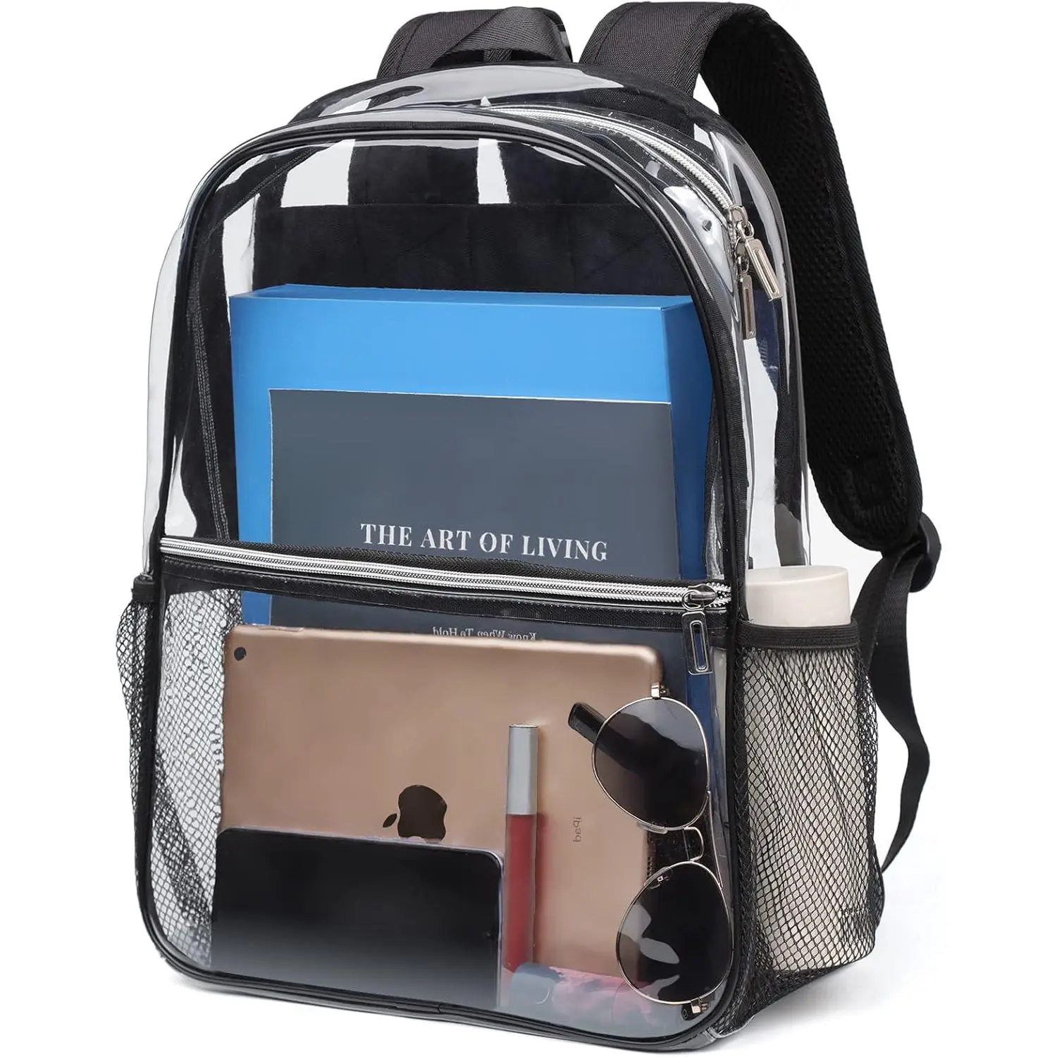 Clear Backpack Heavy Duty Large TPU Transparent Backpacks See Through Backpacks for  Travel,College. (Clear)