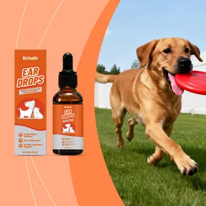 Ear Drops for Dogs & Cats - Yeast infection,Flea & tick support,Natural Dog Ear Cleaner and Infection Treatment for Dogs, Dog Drops for Itching, Irritation, & Wax Build-Up,Cleaner Solution,2 oz