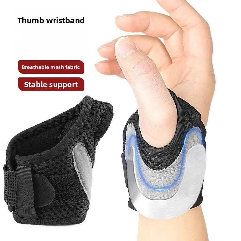 Adjustable Thumb Support Bracelet, Thumb Protector, Compression Finger Sleeve with Hook Loop, Lightweight Breathable Daily Use, Stabilizes Thumb and Fingers