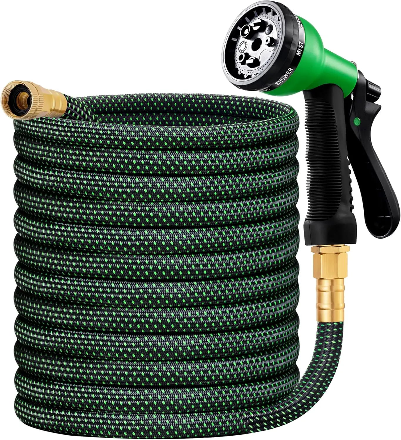 Expandable Garden Hose with Nozzle 100/75/50/25 Ft, Ultra Lightweight Flexible Water Hose, Leak-Proof, High-Density Fabric,for Yard, Lawn, Outdoor