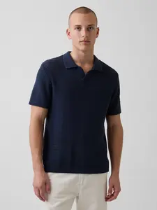[FLASH SALE]Mesh Polo Sweater