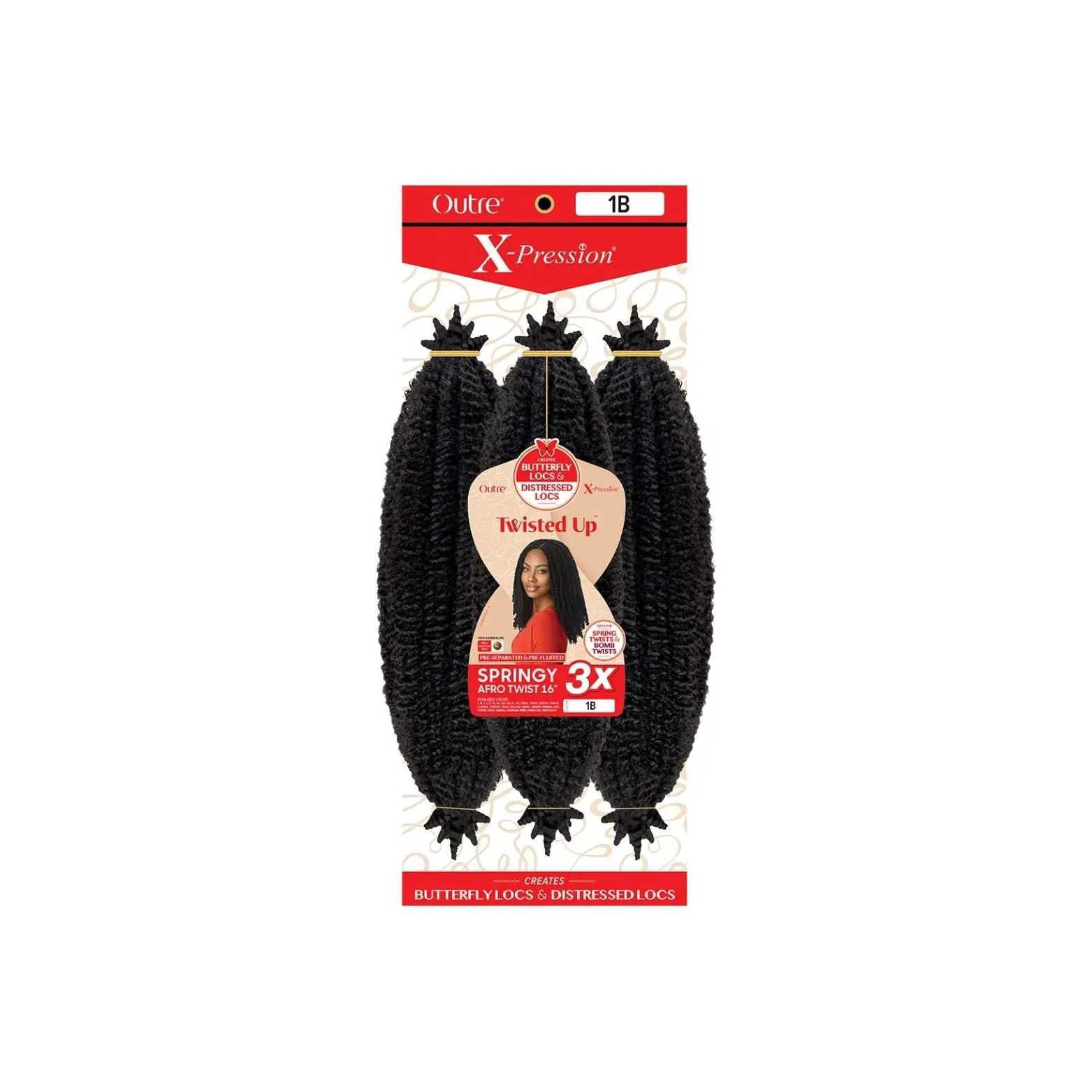 OUTRE Crochet Braids X-Pression Twisted Up 3X Springy Afro Twist - 16"