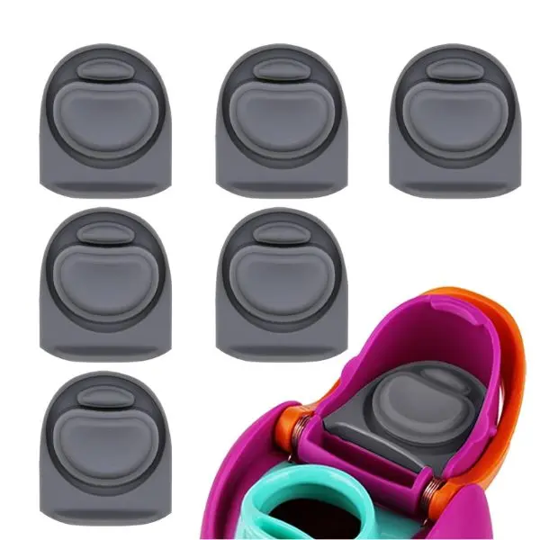 6 Pack Rubber Seal Replacement Stopper, Compatible with Freesip 24oz 32oz Water Bottle Spout Lid-Silicone Gasket Replacement Parts (Gray)