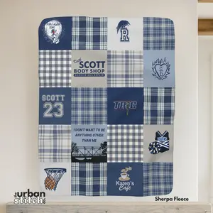 One Tree Hill Blanket: Patchwork TV Show Fleece Sherpa Blanket