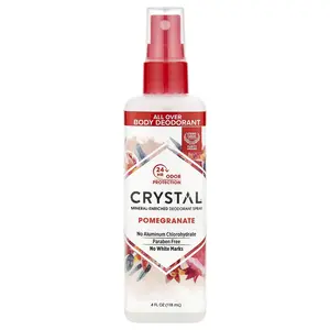 CRYSTAL Mineral-Enriched Deodorant Spray, Pomegranate, 4 fl oz (118 ml)