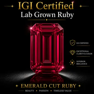 【Gemstone - Ruby】IGI Certified Lab Grown Gemstone - 1 Ct