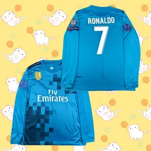 2015-16 Away Champions League Long Sleeve Retro Jersey – Ronaldo #7