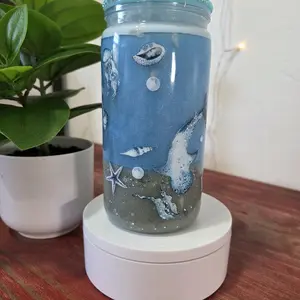 glitter lava effect snow globe with in liquid between walls vaso tipo snow globe