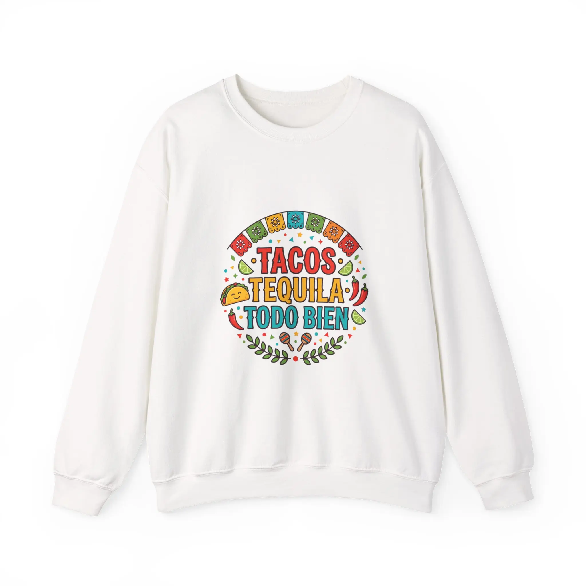 Tacos Tequila Todo Bien Sweatshirt | Cinco de Mayo fiesta shirt, margarita taco humor