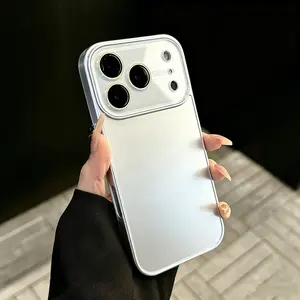 Glossy Matte Case for iPhone 17 Pro Max 16 15 14 13 12 11 Case with Camera Lens Protector Cover, Solid Color Slim Phone Case Lightweight Anti-Drop Shockproof Protection Phone Cover