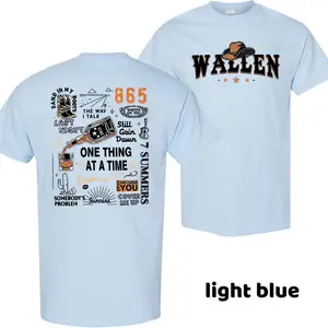 [Made in USA] Wallen Country Music Graphic T-Shirt Featuring “One Thing at a Time” Lyrics, Trendy TikTok Concert Streetwear & Fan Gift for Men & Women