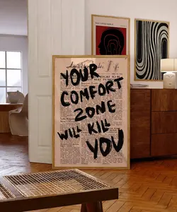 Trippy 70S Newspaper Print: Psychedelic Retro Wall Art