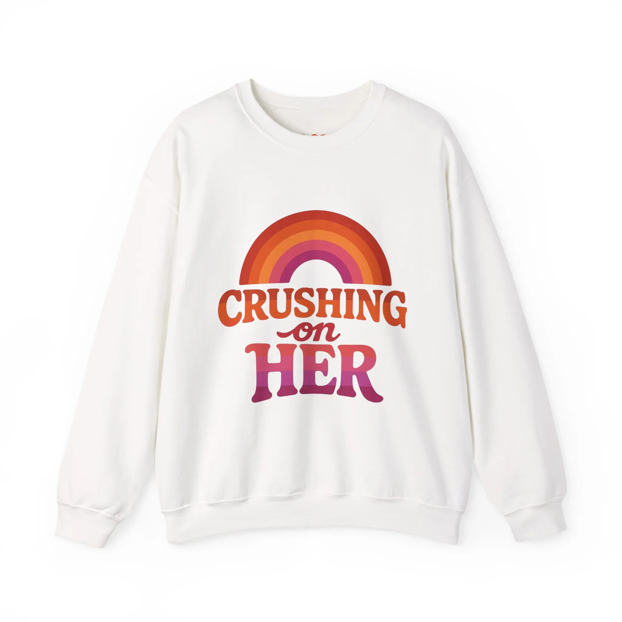 Lesbian Brand Crushing On Her Crewneck Sweatshirt, Women's LGBTQ+ Apparel, Pride Fashion, Gender Neutral Jumper, LGBT Clothing