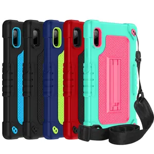 Lenovo case For Lenovo Tab E8 E10 M7 M8 FHD M8 1 2 3 4th Gen M9 M10 Plus 2nd 3rd gen P10 P11 P11 Pro P11 1st 2nd gen Shockproof Hybrid Rugged Hard Armor Case Cover