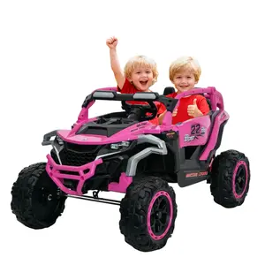12V 2-Seater UTV Kids Electric Ride-On Truck, Remote Operated, Shock Absorbers, Flashlights, Built-In Music Player Device, Christmas/Birthday Gift for Ages 3-6, Toys & Hobbies Ride-On Toy