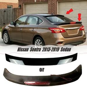 MUTUSAISI Rear Trunk Spoiler Roof Wing Fit for Nissan Sentra 2013-2019 Gloss Black Sport Style Decklid Lip Exterior Accessories