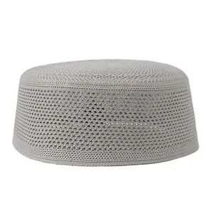Muslims Prayer Caps for Men Knitted Islamic  Caps Soft Comfortable Mesh Hat Indian Round Turban Kufi Prayer Hat