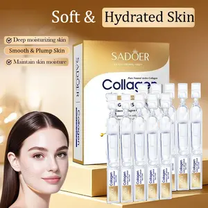 One box contains 10 single-use serum ampoules. This collagen serum has a lightweight texture, absorbs quickly, and feels gentle. It contains nourishing ingredients to help keep skin soft and hydrated, making it ideal for daily skincare.