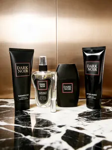 DAVID-YE Valentine's Day Gift Men's 5-Piece Gift Set (Men's Perfume 100ml + Mini Men's Perfume 10ml + Men's Body Spray 100ml + Shower Gel 100ml + Aftershave Balm 100ml)) Lemon Scented Jasmine