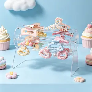 360 Rotating Hair Clip Organizer | Stackable Display Stand | Hair Bows & Barrettes Storage Holder | Cute Room Decor