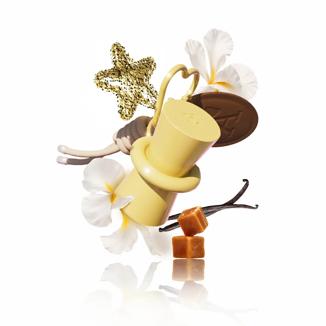 「ASHATTIC」 Bow Perfume Bag Charm, Wearable Fragrance Accessory for Bags & Jeans, Sweet Woody Scent with Sandalwood & Iris Notes, Long Lasting Portable Perfume Gift